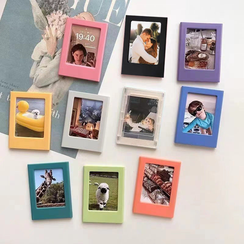 Magnetic DIY Transparent Photo Frame 3-inch for Home & Office Decor