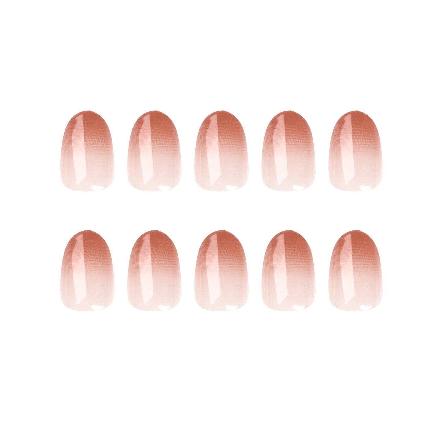 Color Gradient Nail Stickers - Removable Fake Nail Tips for Ladies, 24 Nails
