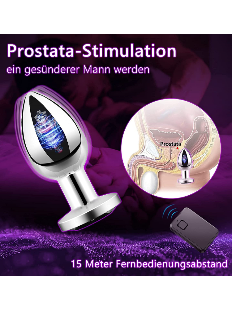 Vibrating Anal Plug with Remote Control - 10 Vibration Modes