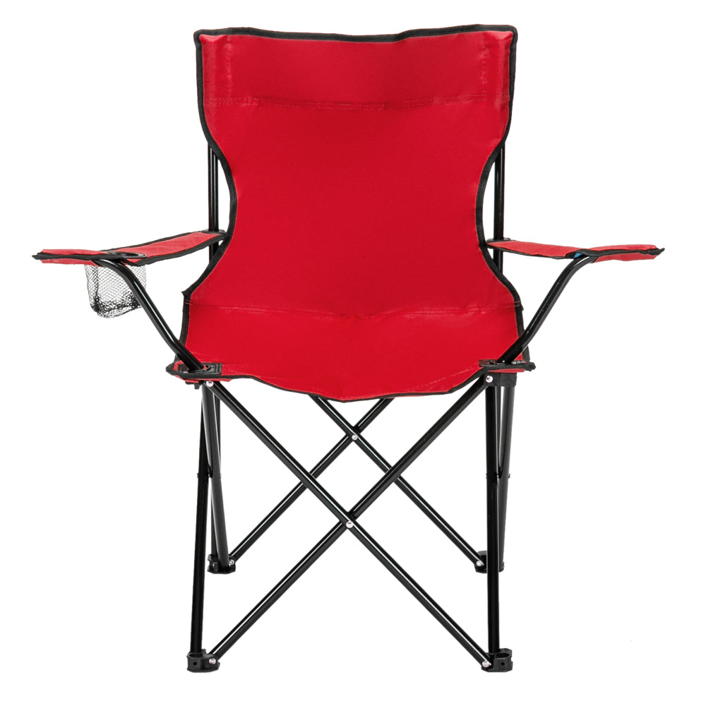 Portable Camping Chair - Red Oxford Cloth with Black Frame