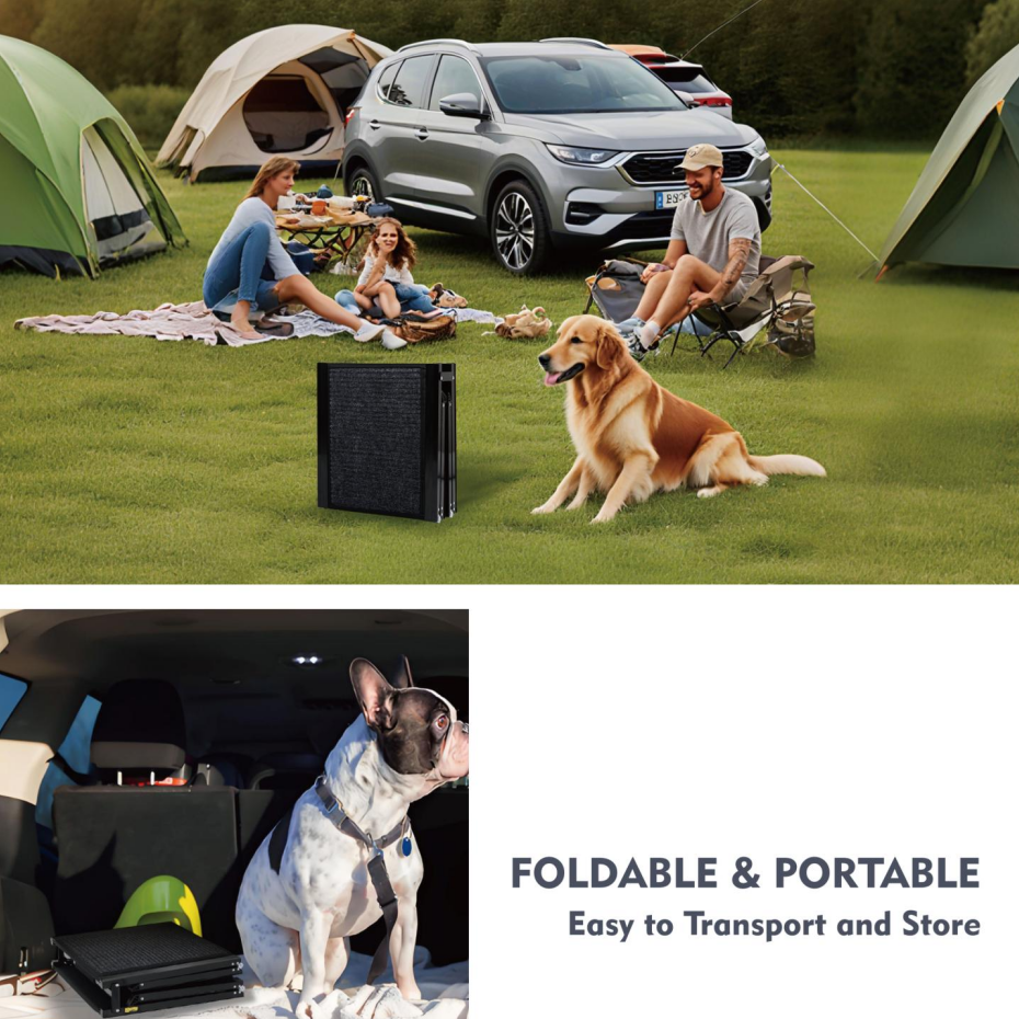 Portable Dog Ramp for Car SUV & Truck - 71 Inch Aluminum Non-Slip Pet Step