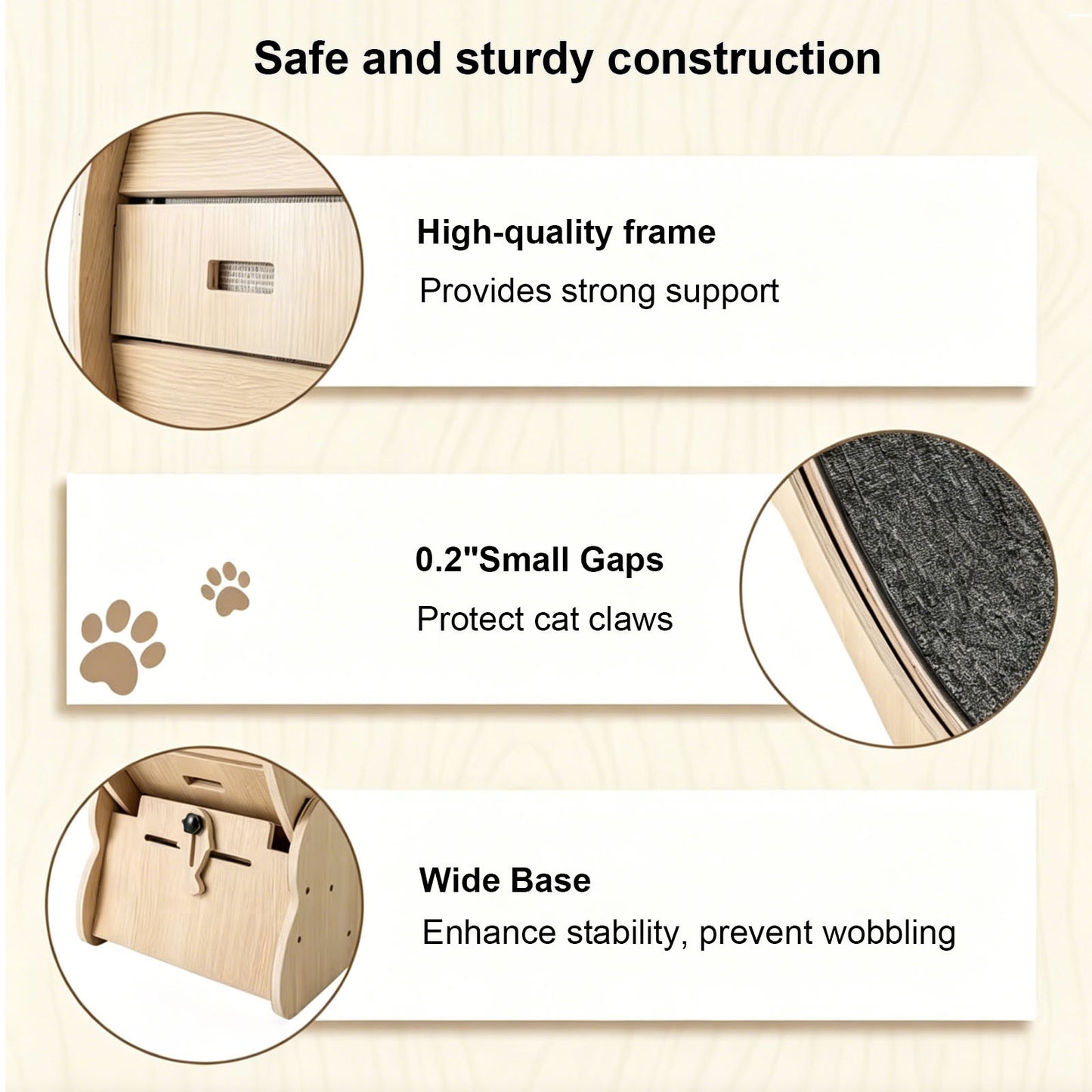 Large Indoor Cat Treadmill with Quiet Running Wheel and Detachable Carpet - Sturdy Exercise Wheel for Cats