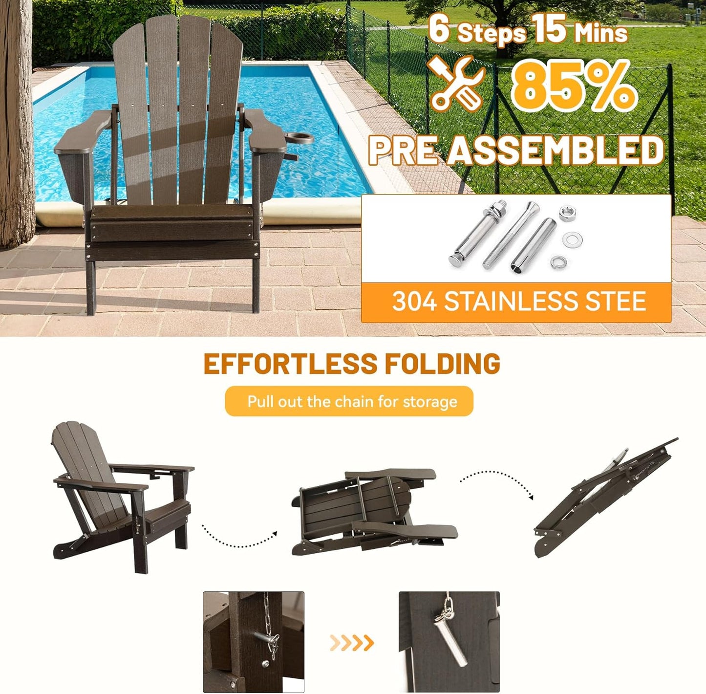 Adirondack Chair, Plastic Chairs, HDPE Folding Chairs,Outdoor Chairs