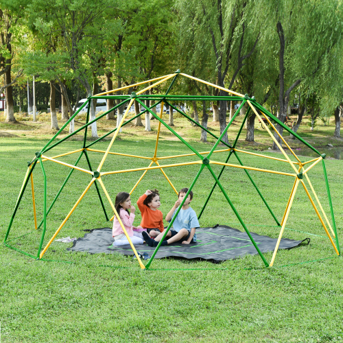 13-Foot Geometric Dome Climber Play Center with Hammocks