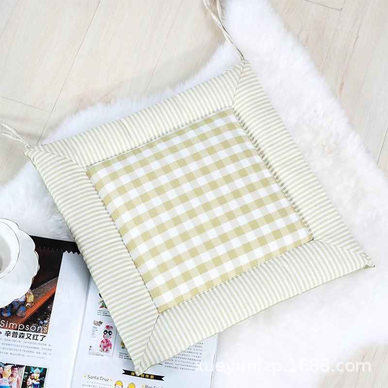 Breathable Cotton Linen Chair Cushion Cover for Office, Home & Car