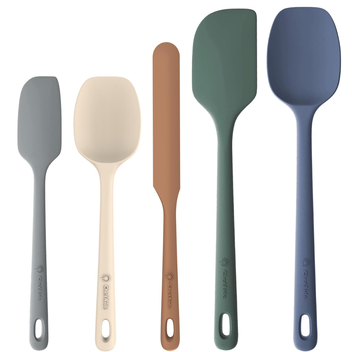 Silicone Spatula Set - 5 Pieces, Heat Resistant, Ergonomic Grip