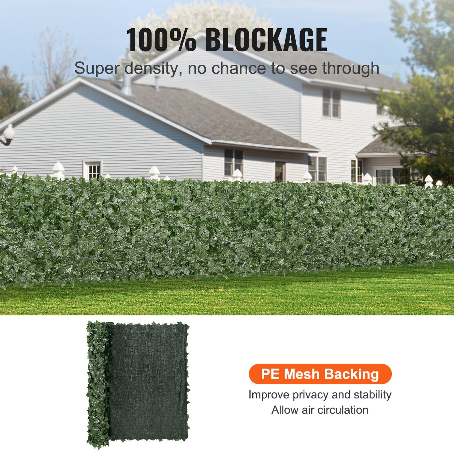 Artificial Green Ivy Privacy Fence Screen 59x98 Inches for Garden & Outdoor