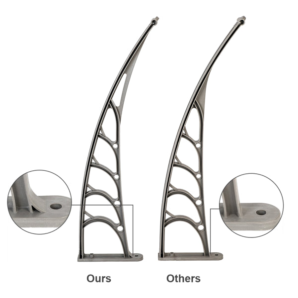 Door & Window Rain Cover Canopy - Silver & Gray Bracket