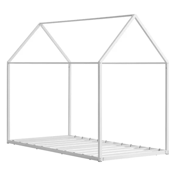 House-Shaped Canopy Bed Frame - Sturdy Metal Construction