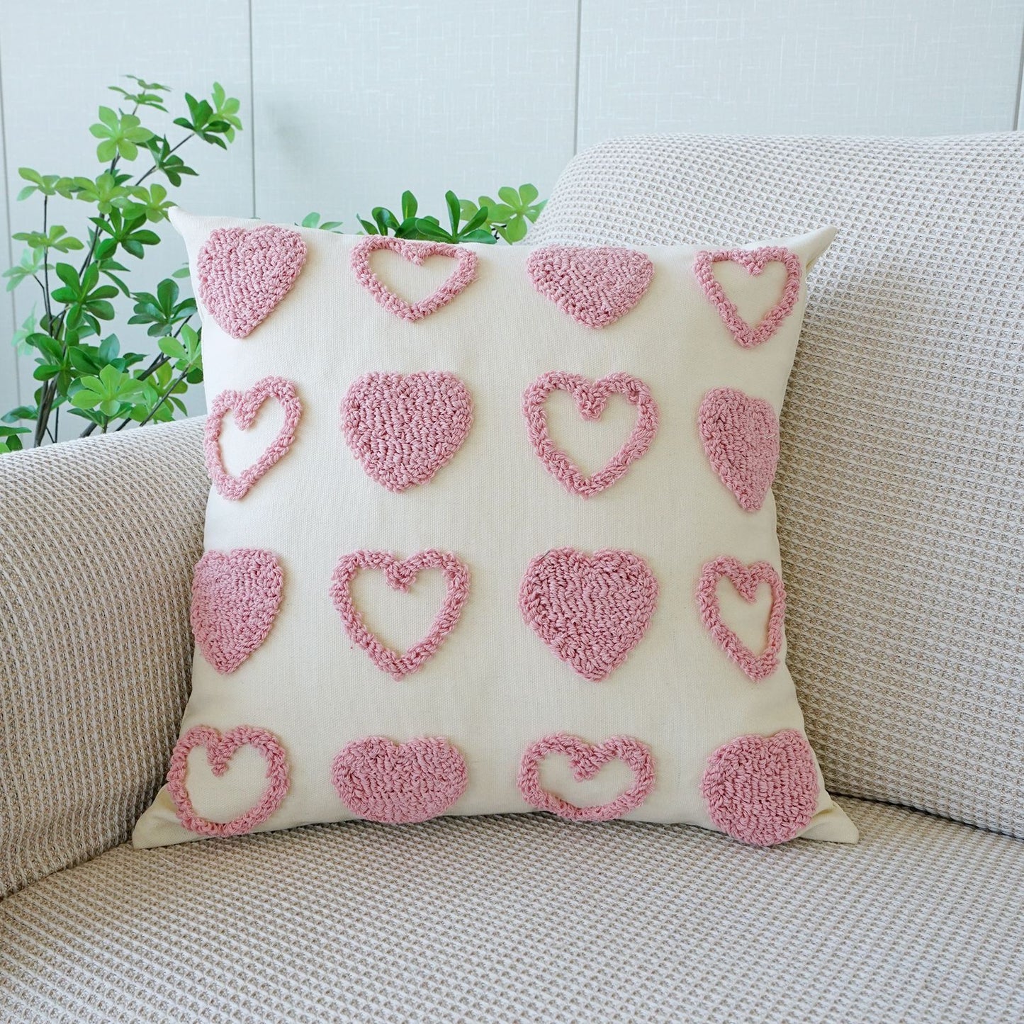Minimalist Loop-Pile Pillow Cover 45x45cm Home Decor Cushion