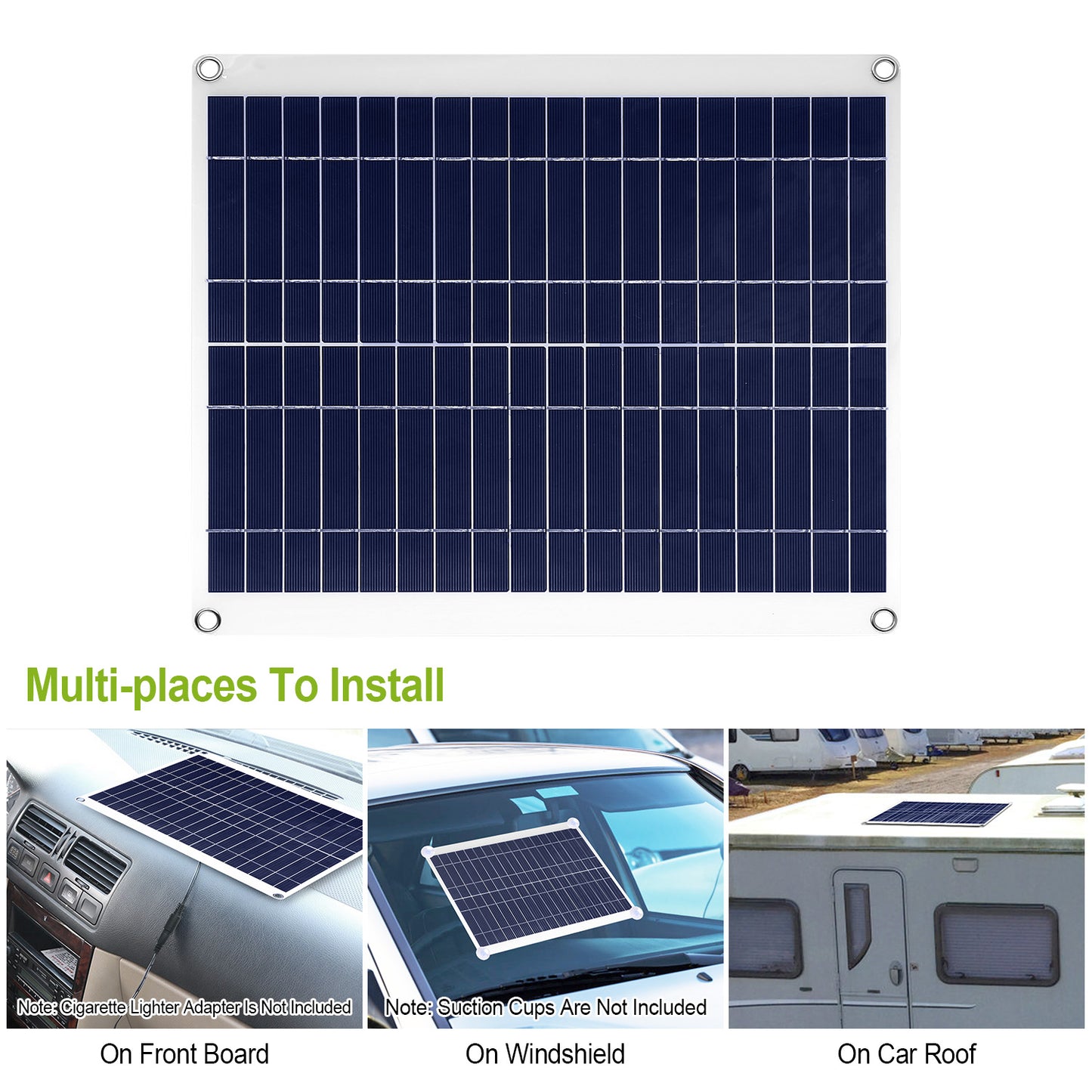 12V 25W Outdoor Solar Panel Battery Charger with Dual USB Ports