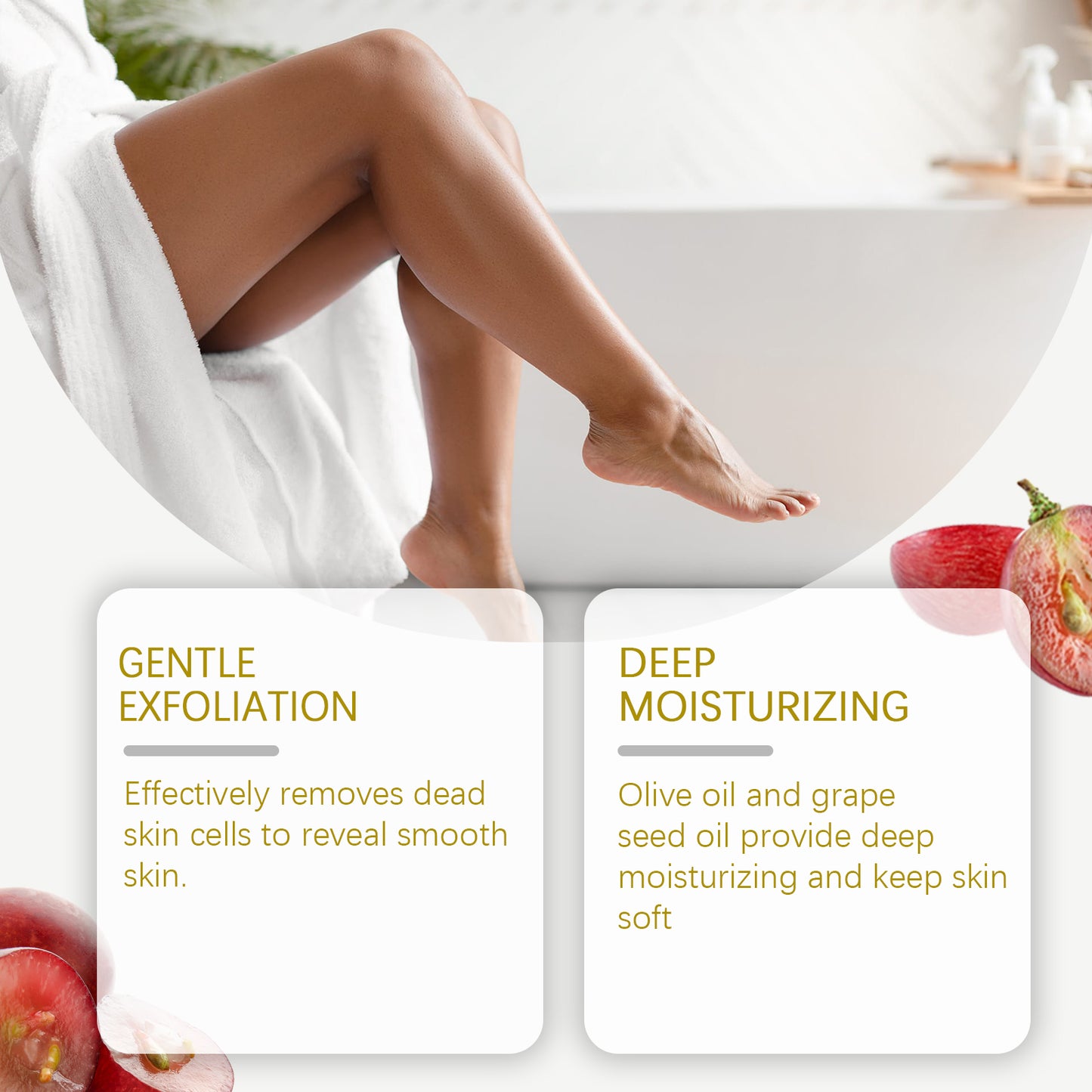 Gentle Exfoliating Body Scrub - Hydrating Skin Care with Castor Oil