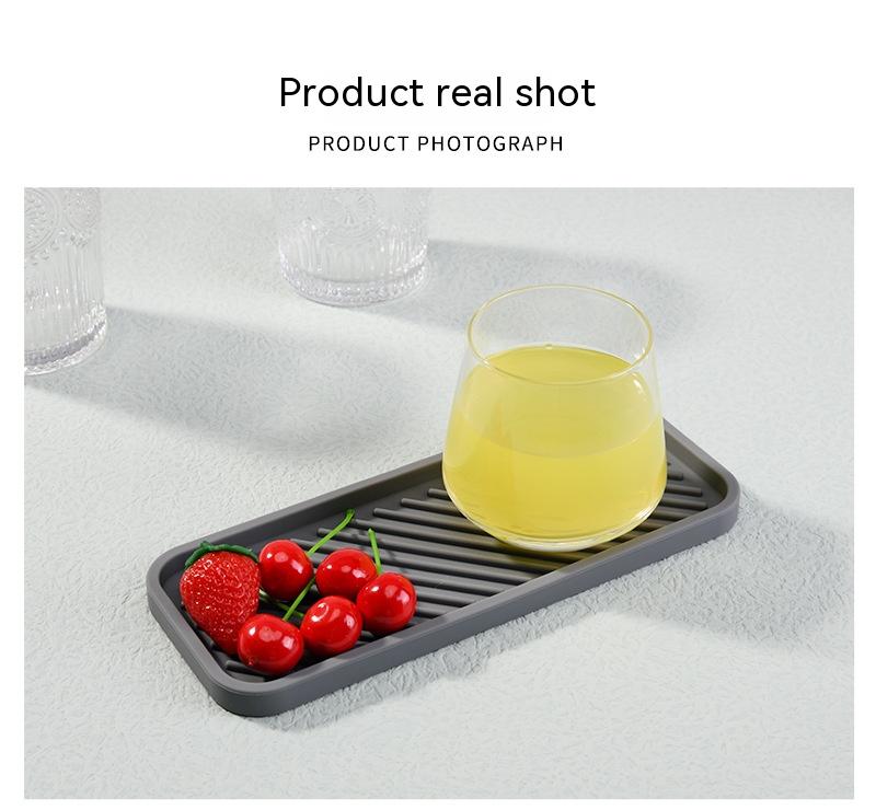 Silicone Water Draining Soap Rack Square Water Drain Stand Kitchen Bathroom