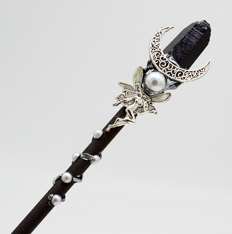 Crystal Angel Pearl Ornament 32cm - Silver