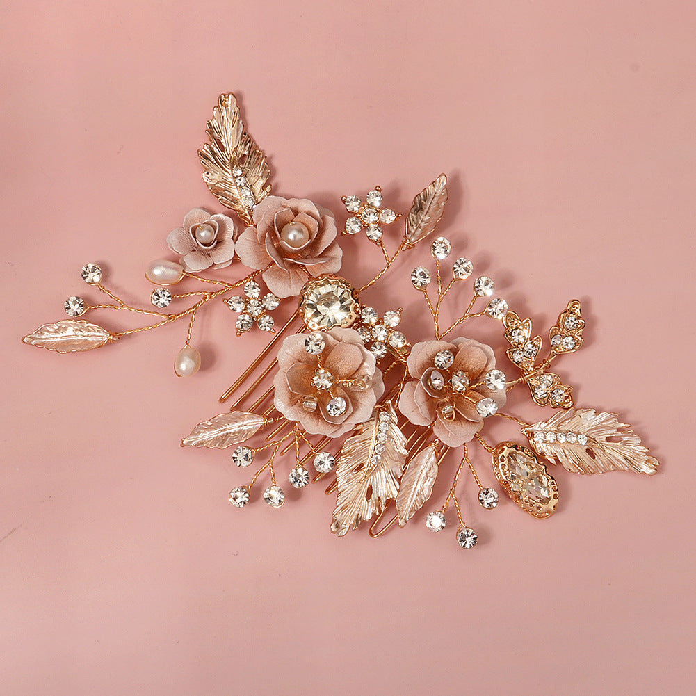 Palace Style Hair Comb - White Crystal Alloy Headband