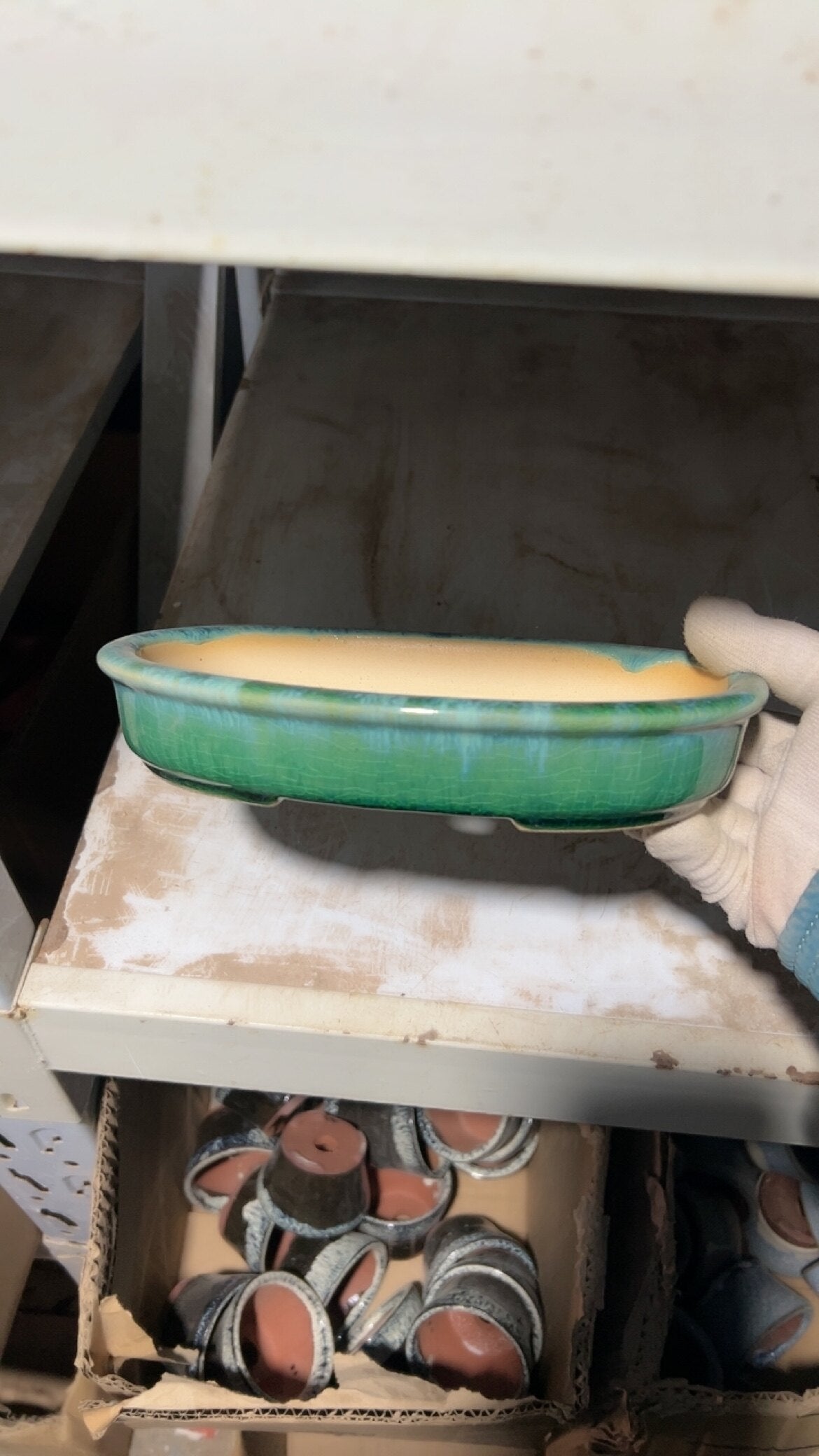 Portable Oval Yixing Clay Flower Pot for Home & Garden