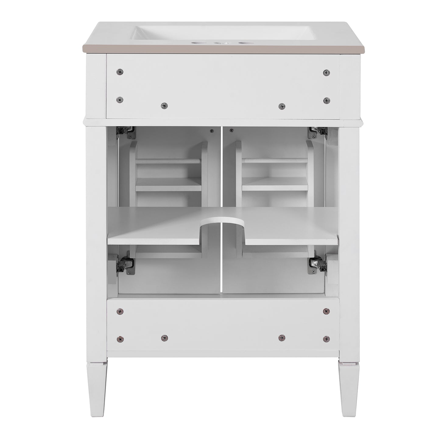 24" Bathroom Vanity with Sink, Soft-Close Doors & Storage