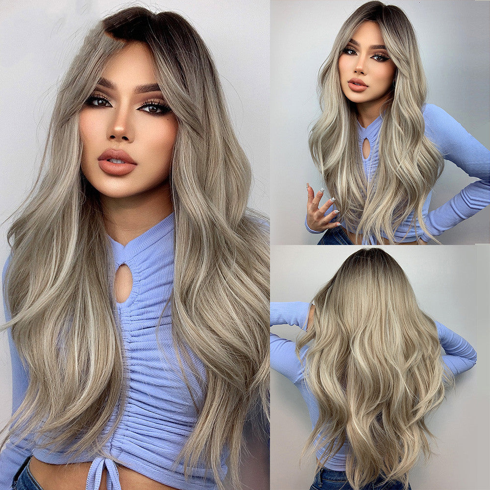 Long Curly Hair Wig With Bangs