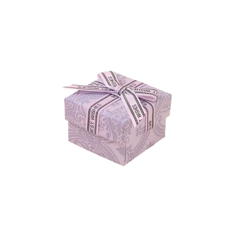 Lavender Purple Jewelry Storage Box Necklace Ring Organizer Gift Box