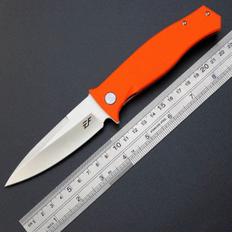 Folding Steel Blade Utility Knife with Stainless Steel Handle - Compact & Durable