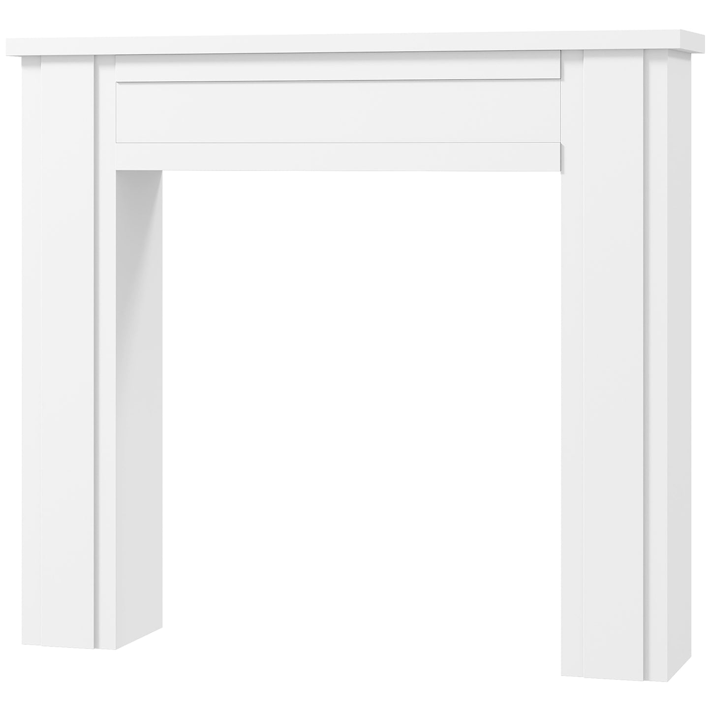 White Fireplace Mantel Surround with Leg for Electric Fireplaces 44.7" W