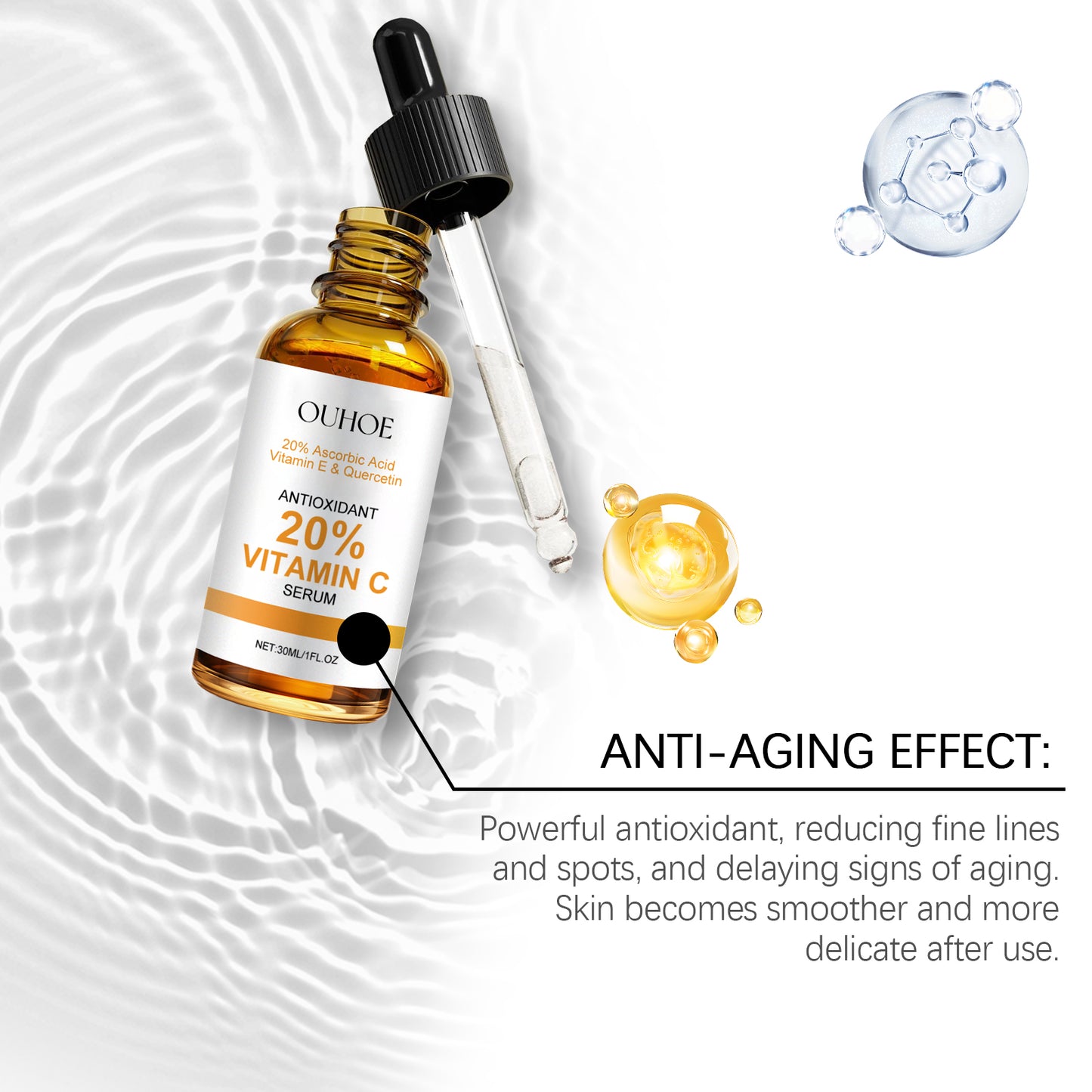 Vitamin C Brightening Facial Serum - Moisturizing & Anti-Aging Skin Care 30ml