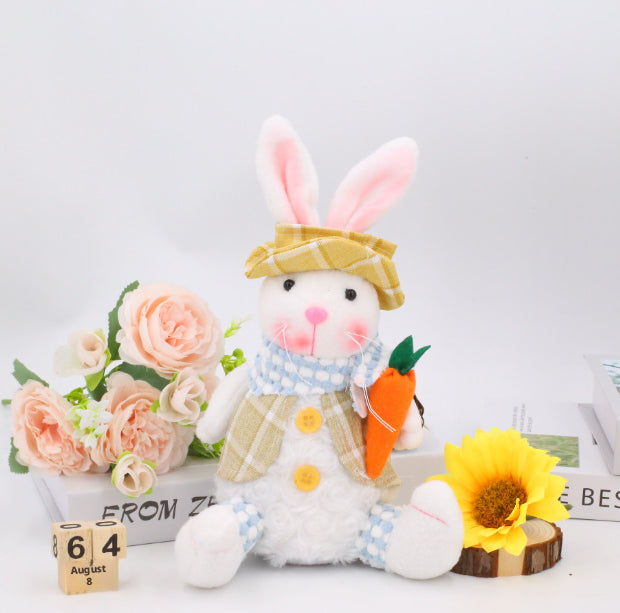 Easter Rabbit Decor Placard - Female Polyester Holiday Sign