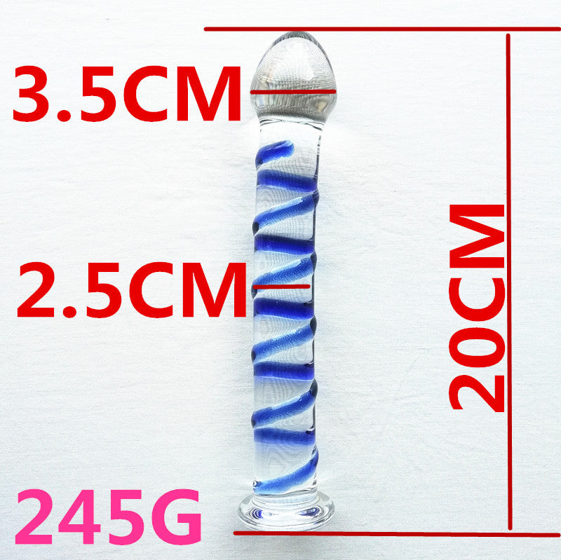 Glass Simulation Sex Toy for Adults - 20cm Flexible Erotic Dildo