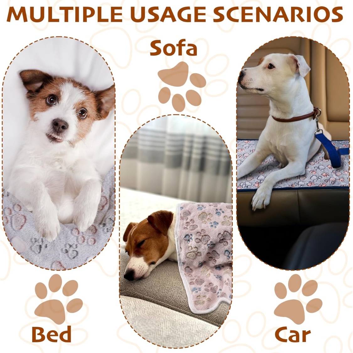 Multicolor Fluffy Pet Blanket Set - Soft Fleece Quilts for Cats & Dogs