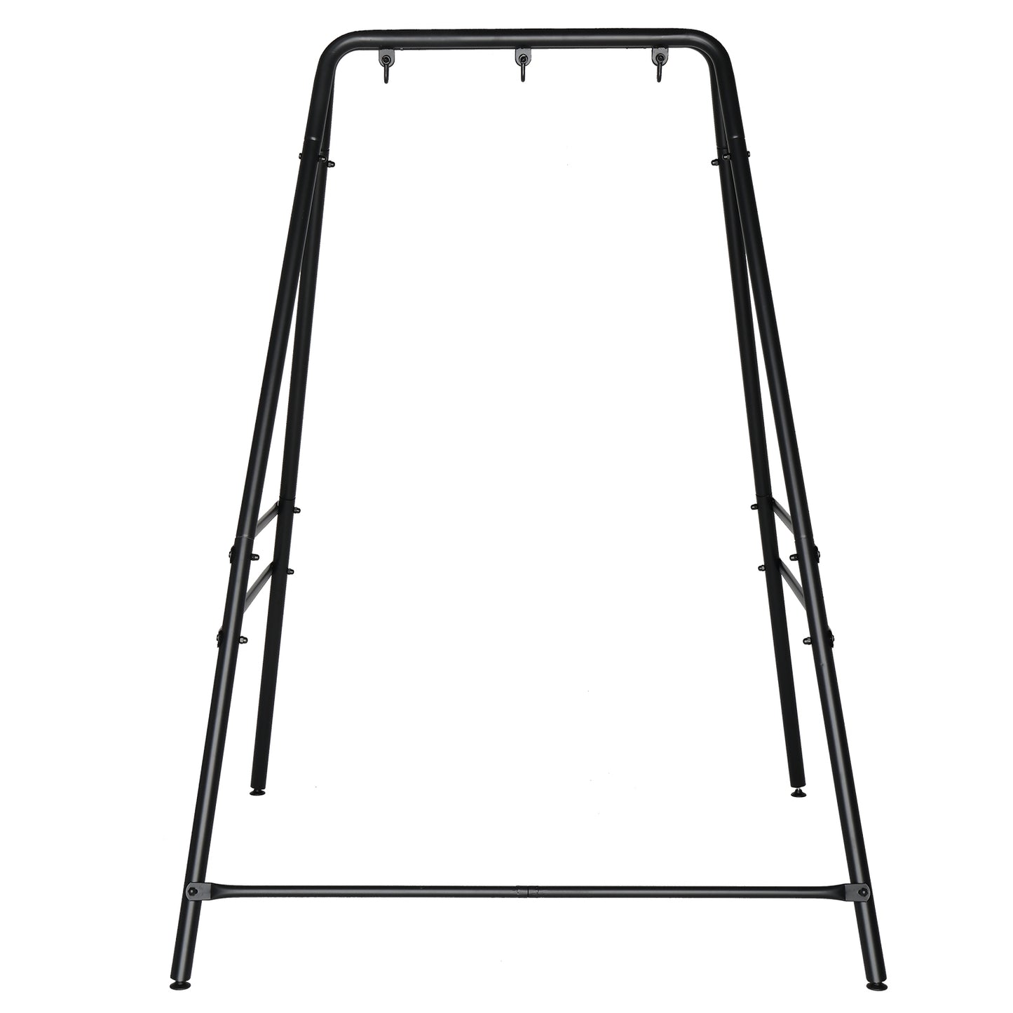 Garden Hammock Chair Stand - Black, 133x137x180cm, Four-Legged Frame