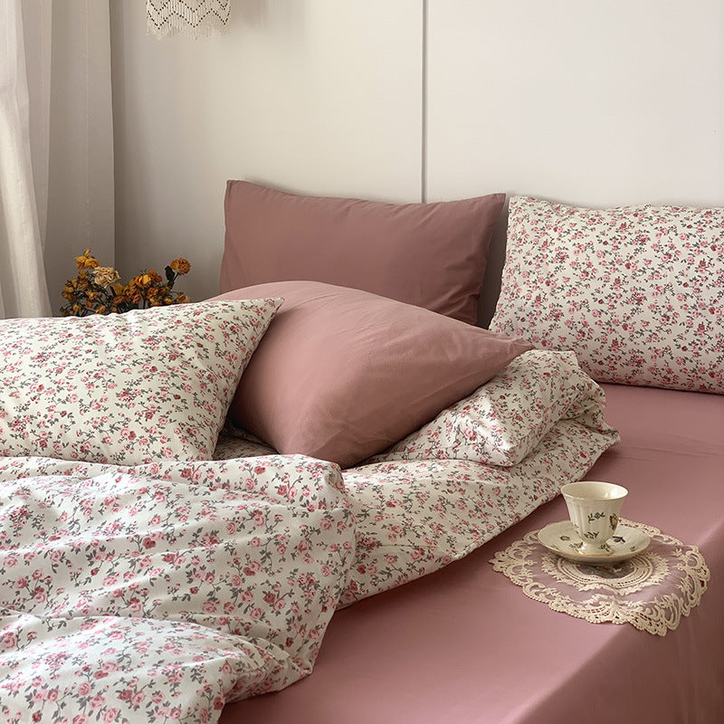 Cotton Bed Sheet Duvet Cover Set for Student Dormitory Multiple Sizes & Styles