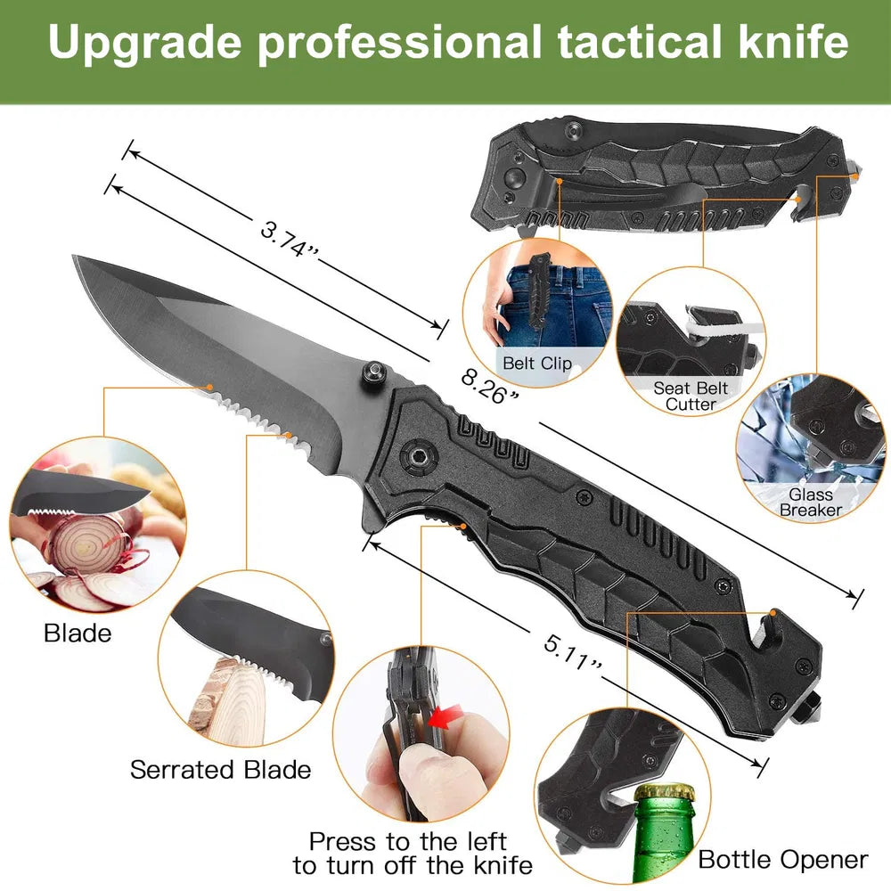 30-in-1 Outdoor Survival Kit with First Aid, Tactical Tools & Emergency Gear