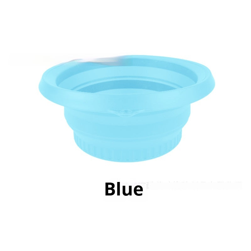 Foldable Silicone Ice Basin with Handles - Multi-Color Home Bathroom Storage