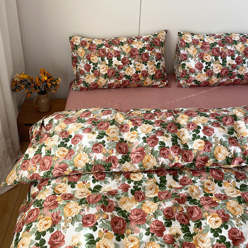 Cotton Bed Sheet Duvet Cover Set for Student Dormitory Multiple Sizes & Styles