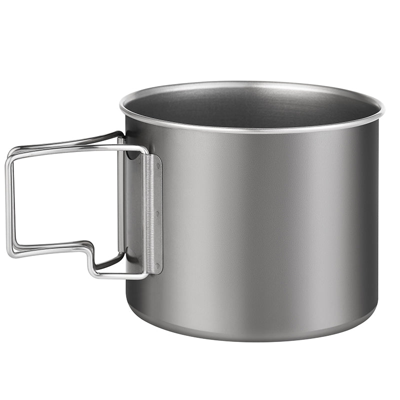800ml Pure Titanium Camping Cup - Lightweight & Foldable