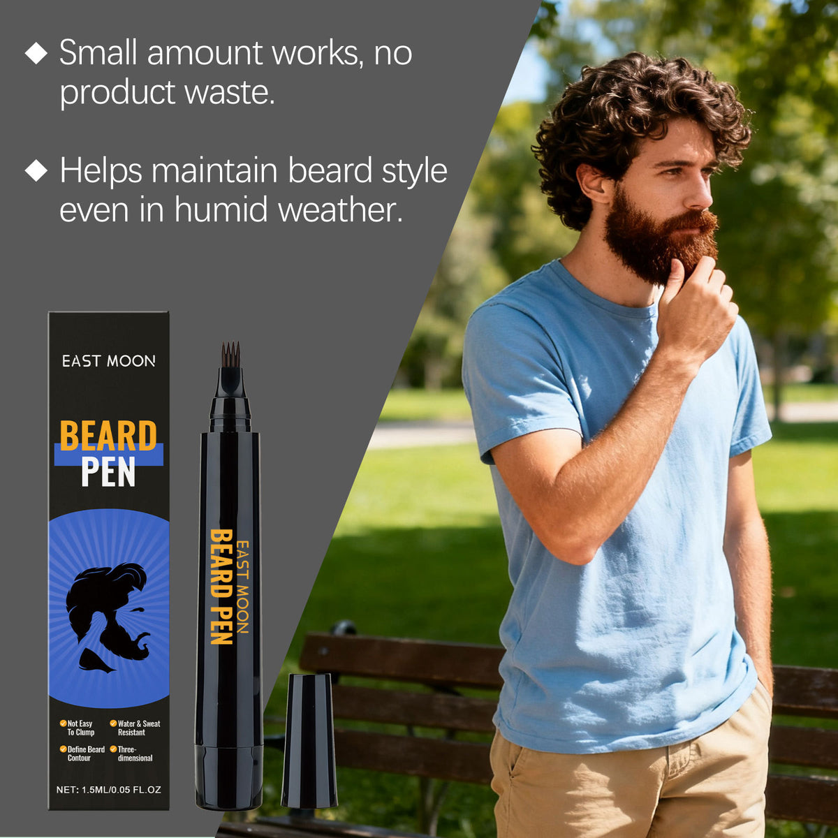 Men's Natural Beard Shaping Pen 1.5ml Grooming Tool