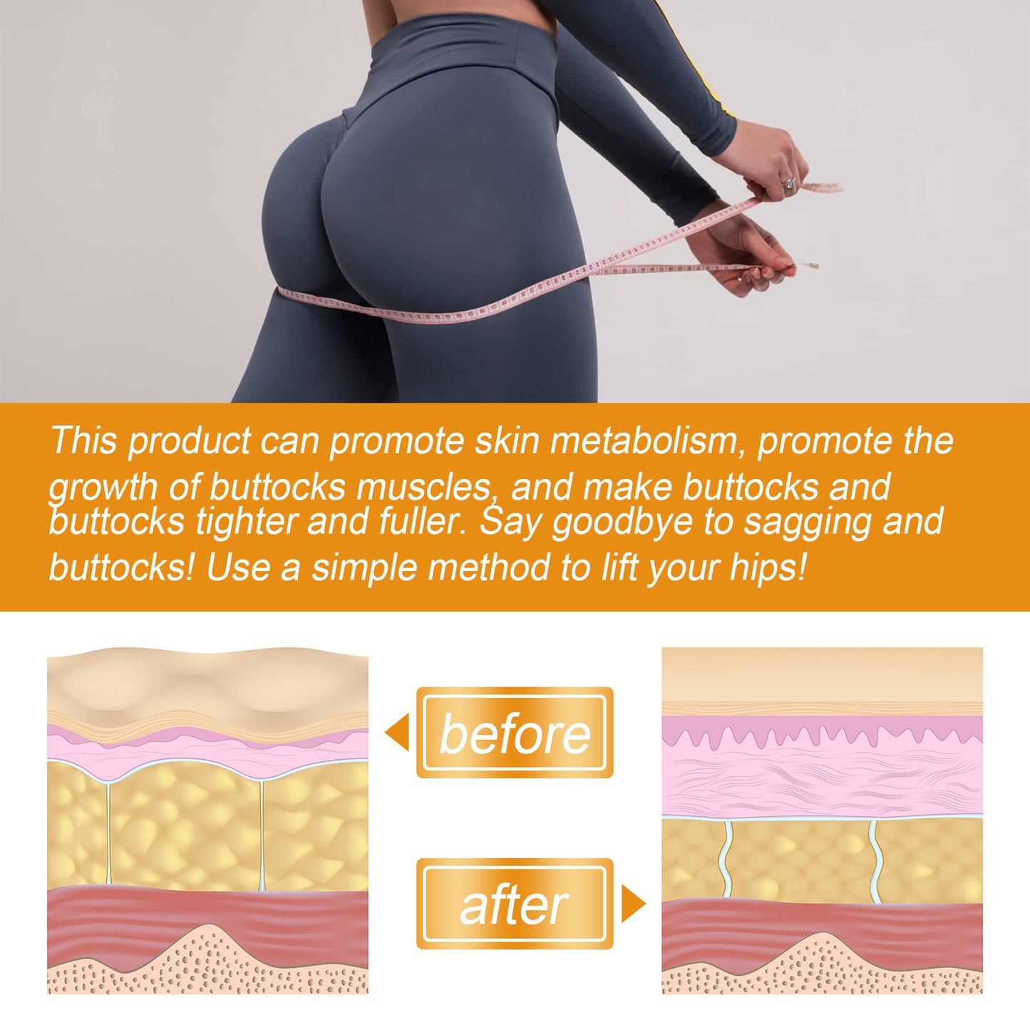 Collagen Butt Lift Patches - Firming & Smoothing Hip Treatment (2 Pack)