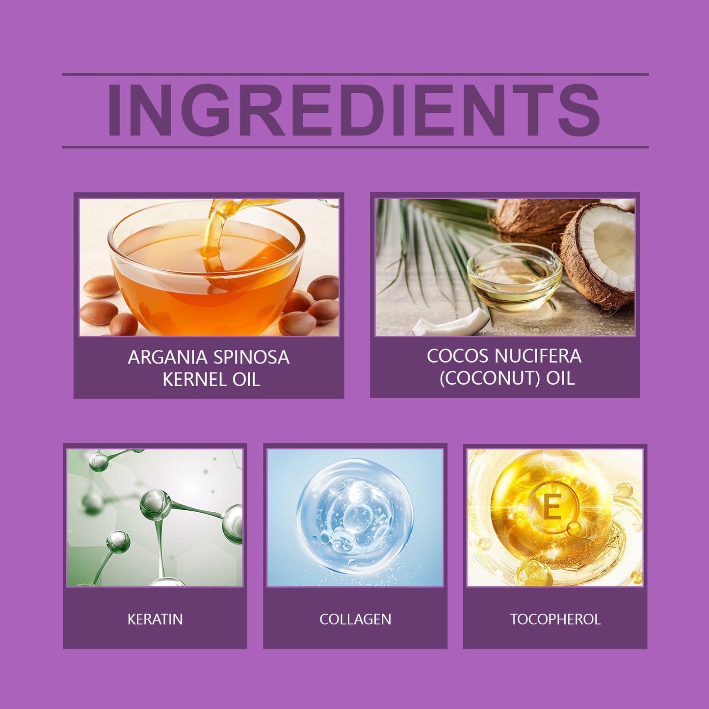 Collagen Hair Mask with Keratin & Argan Oil - Deep Repair & Smoothing