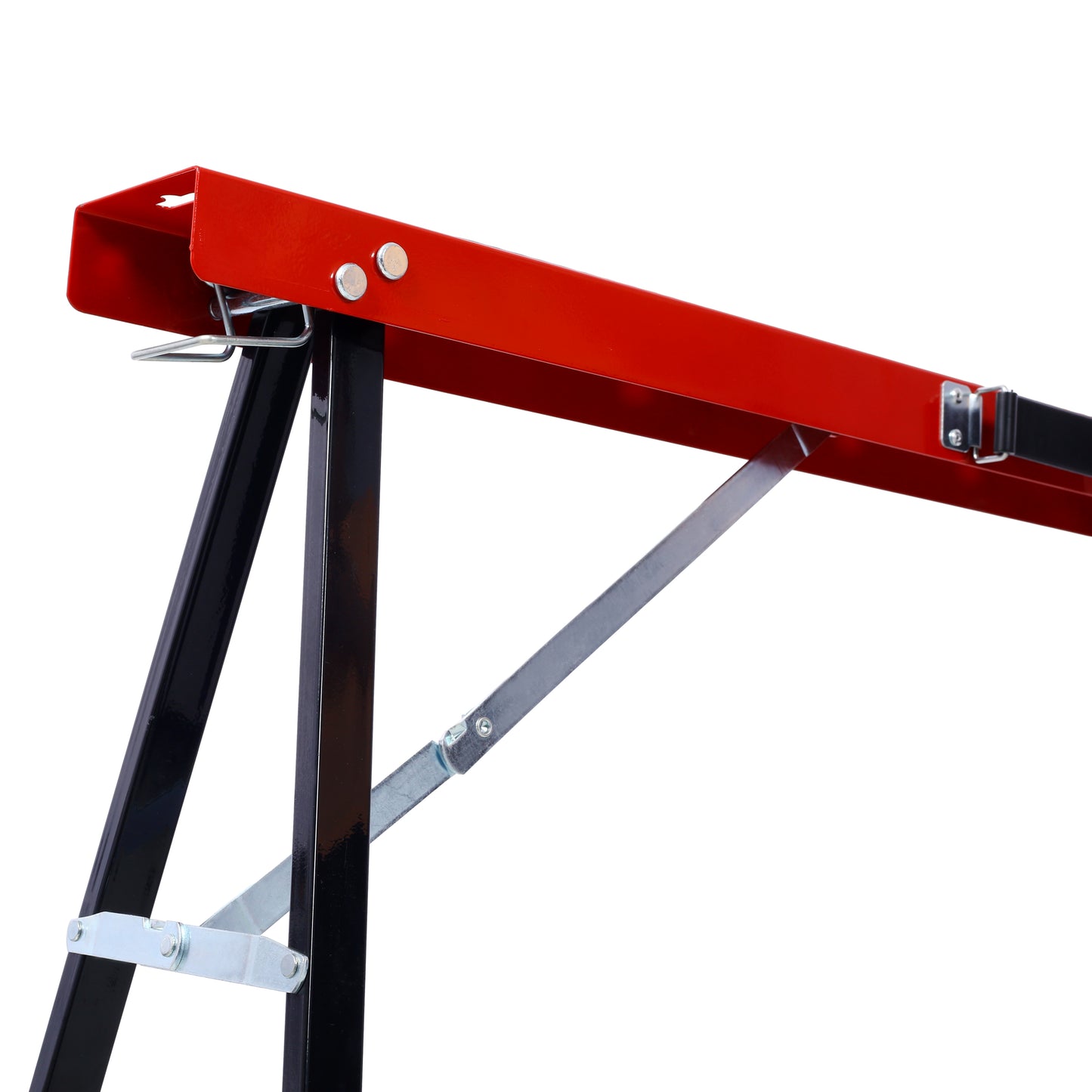 Set of 2 Heavy-Duty Wooden Sawhorse Frames with Foldable Design