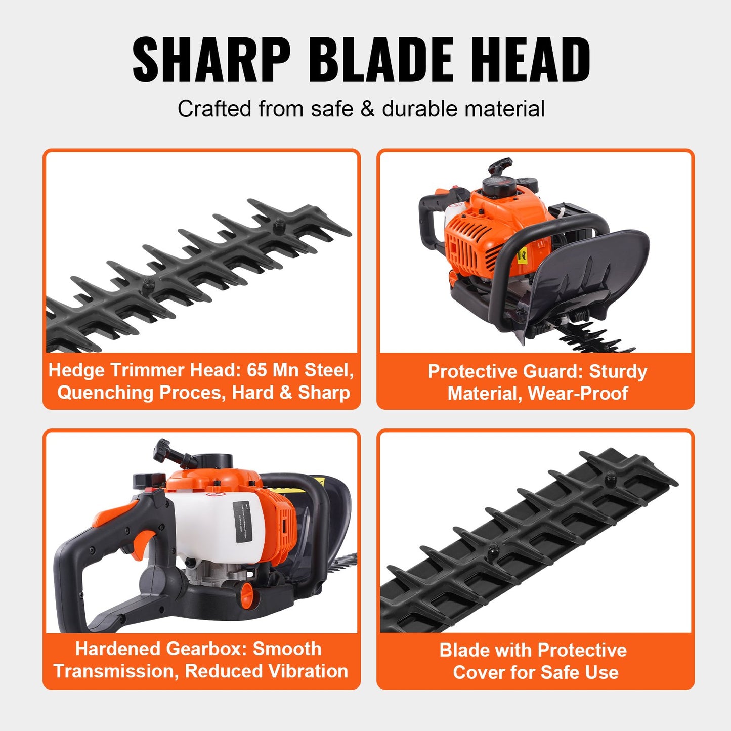 Gas Powered Hedge Trimmer 23.2-Inch Dual Blade 2-Stroke Garden Tool