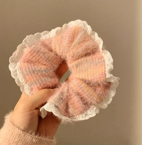 Trendy Lace Hair Ring Set - Handmade French Style Hair Accessories