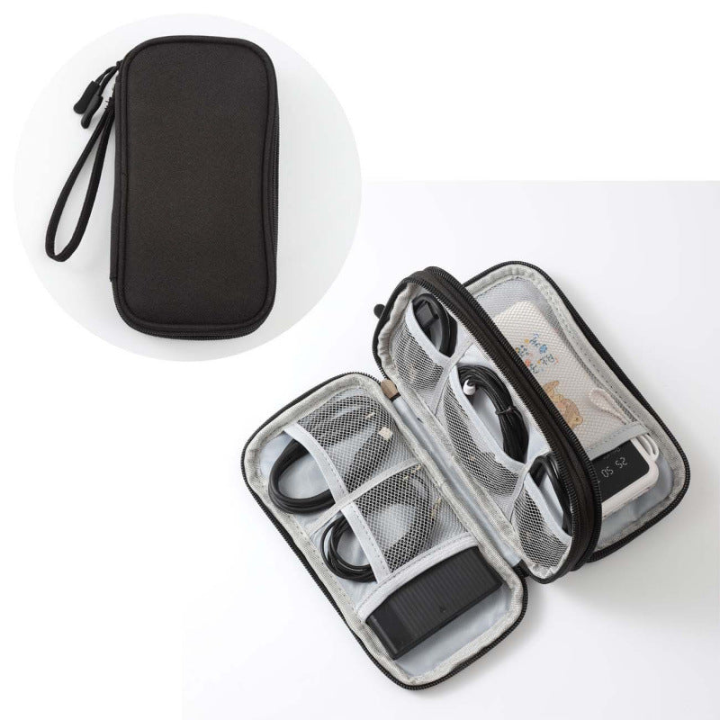 Multi-Compartment Charging Cable Organizer Bag with Double Layer Options