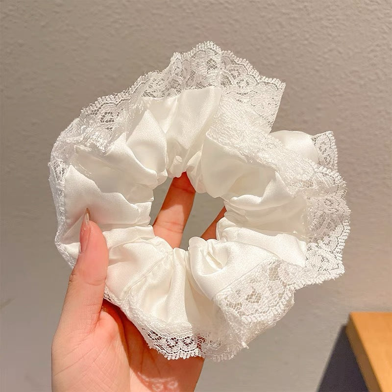 Summer Sweet Lace Scrunchie Hair Tie - Elegant Floral Hair Accessory