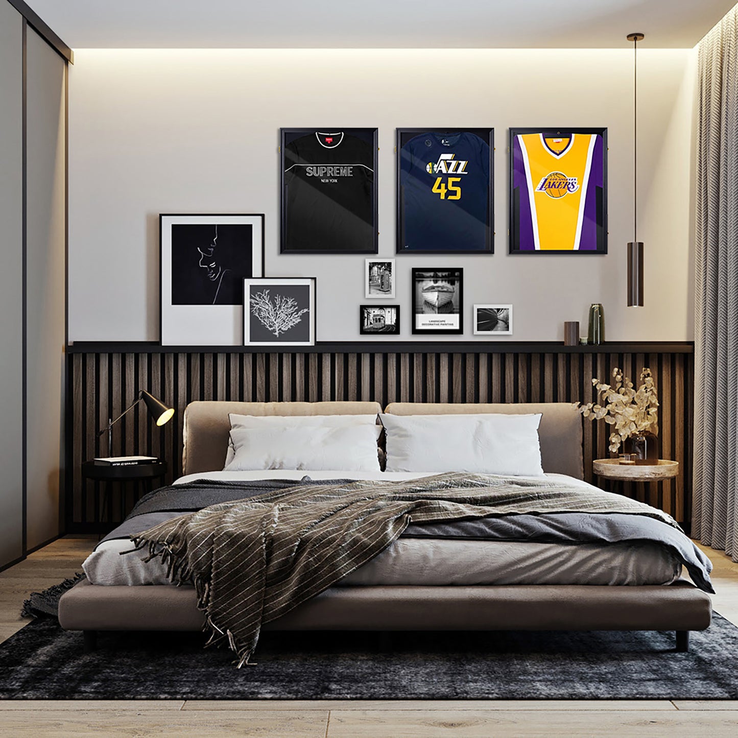 Jersey Display Case 24 x 32in - Wall Mounted Shirt Frame with UV Protection