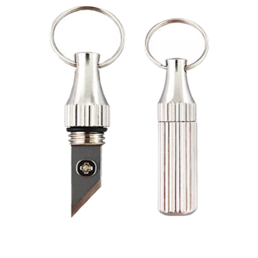 2PCS Mini Pocket Knife Set - Leaf-Shaped Stainless Steel with Keychain
