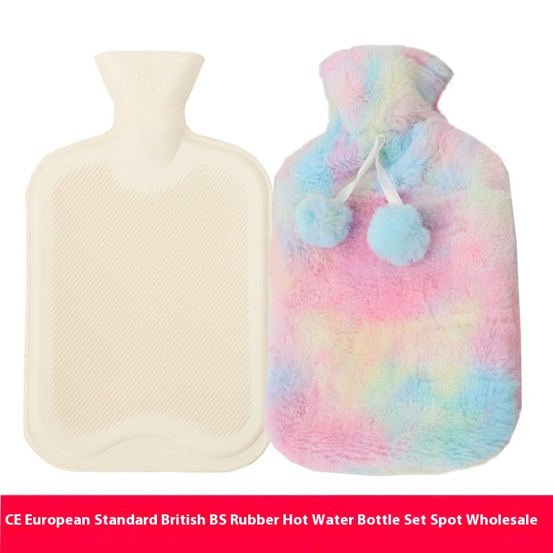 Water Bag Hand Warmer Rubber Hot Water Bottle 2L Multi-Color