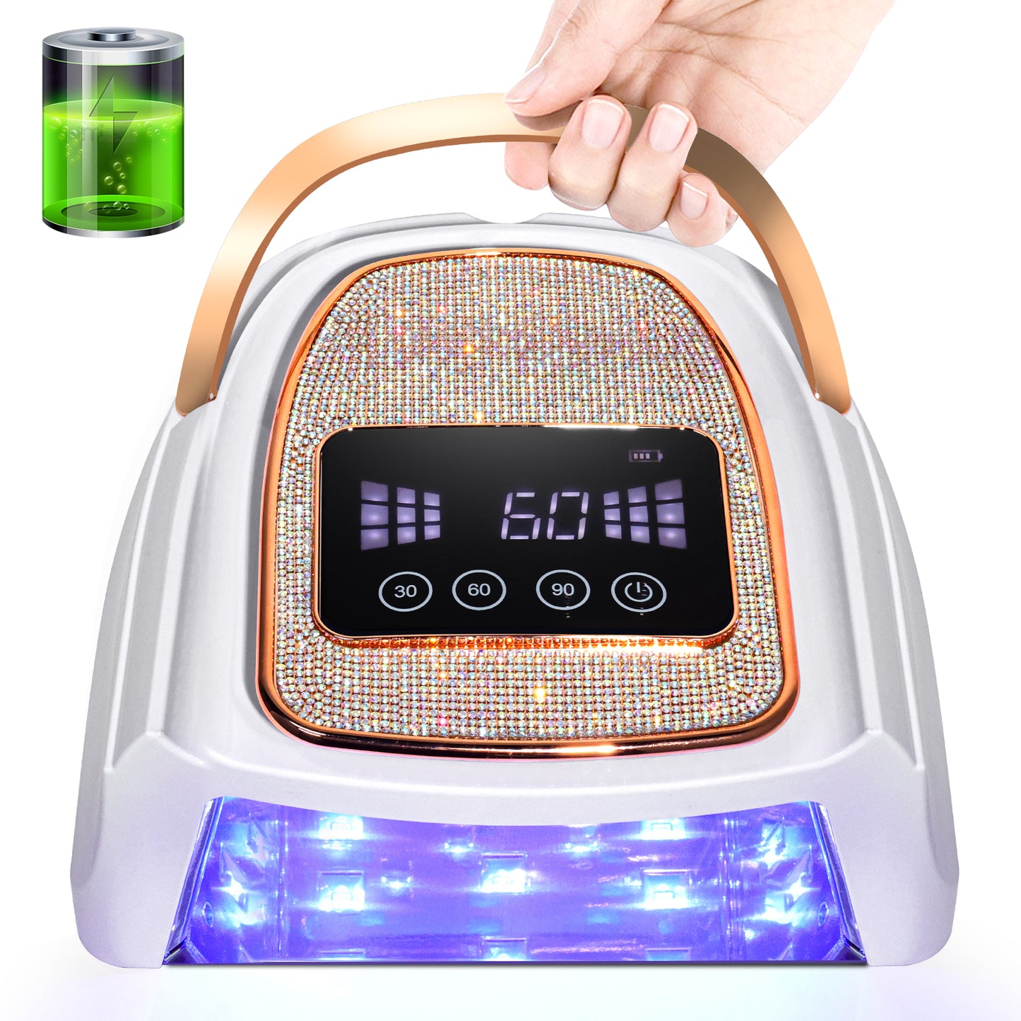 Rechargeable Cordless LED Nail Lamp - Portable UV Gel Nail Dryer