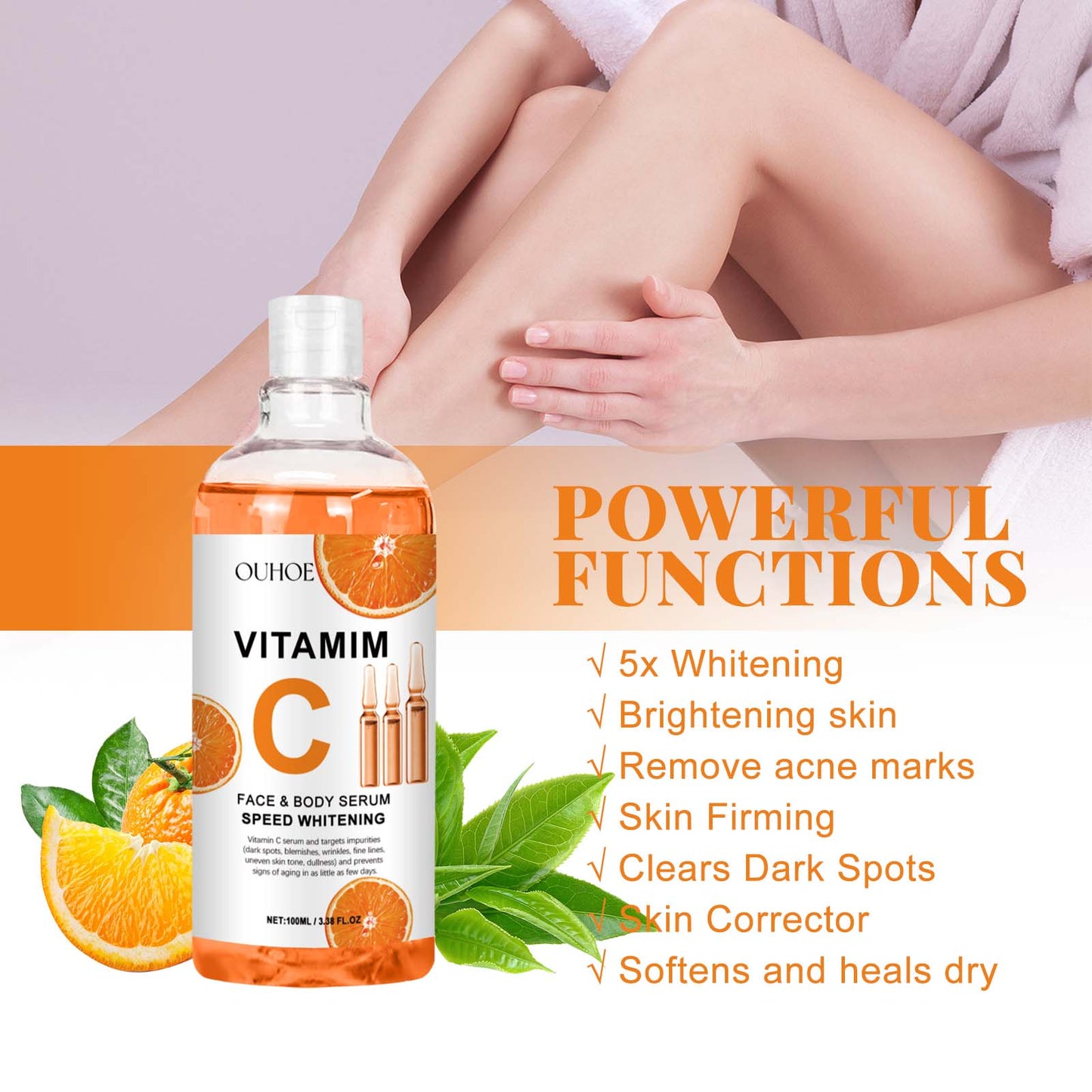 Vitamin C Face and Body Serum - Brightening and Anti-Aging Skincare 100ml