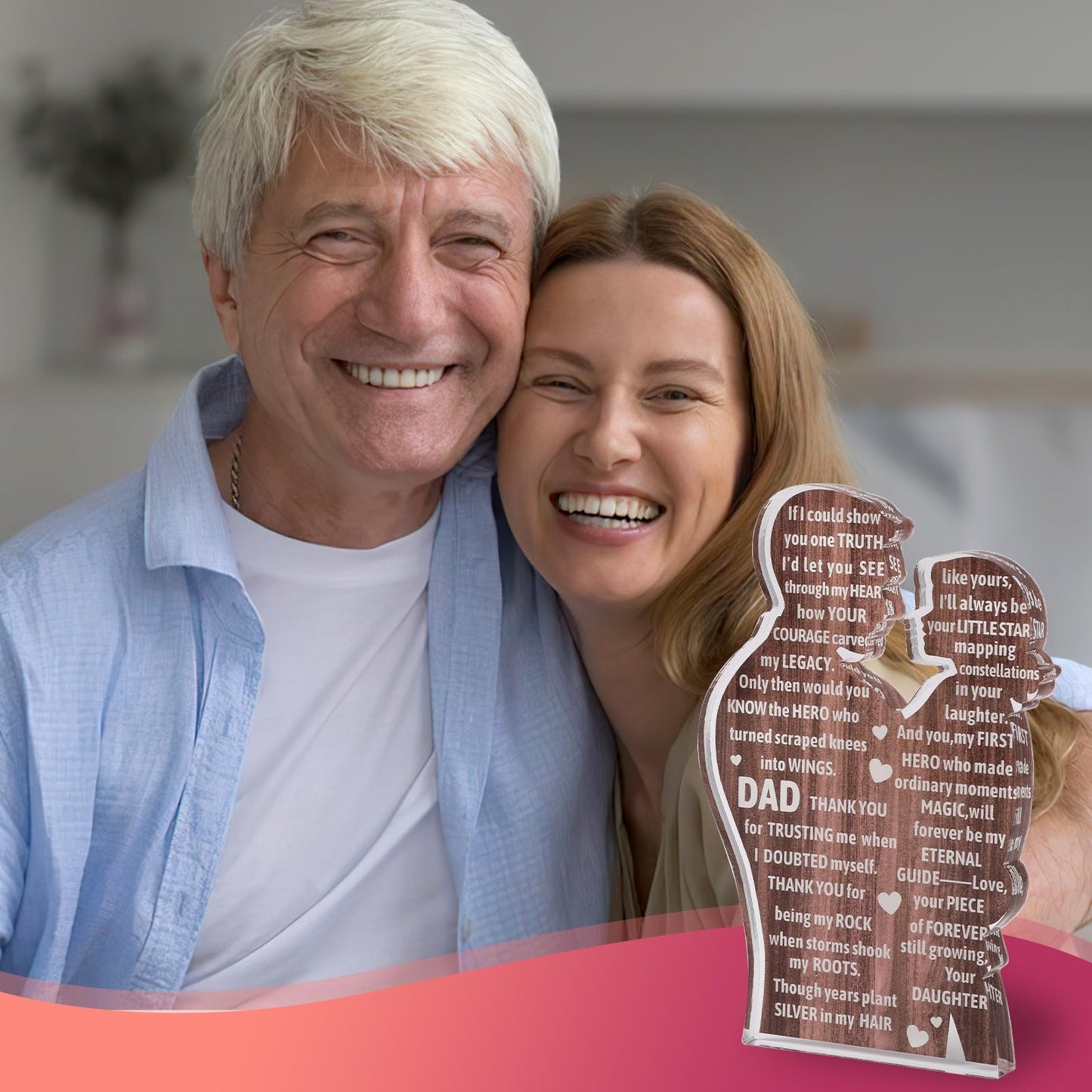 Heartfelt Acrylic Plaque for Dad - Father's Day Gift