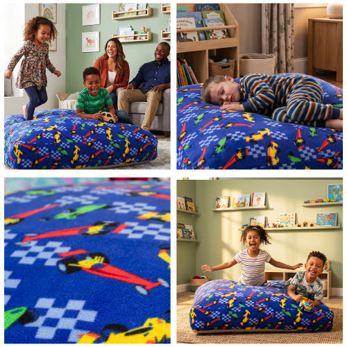 Sensory Crash Pad for Kids & Adults - Removable, Washable, Foam Blocks, Non-Slip, 60" x 60"